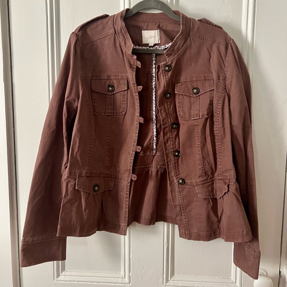 Loft Mauve Utility Jacket Size XL